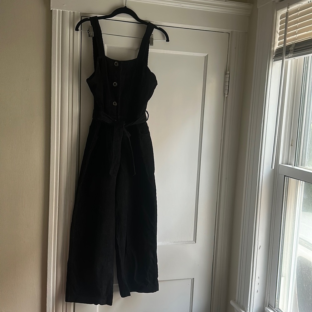 Black Corduroy Jumpsuit